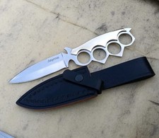 AK CUTLERY CUSTOM HANDMADE STEEL D2 HIGH POLISHED BOWIE KNIFE HANDLE BY BRASS picture