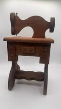 VTG Rare Wooden Sewing Machine Table With Storage Compartment READ* picture
