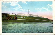 Fort Knox Penobscot River Bucksport Maine Vintage Postcard 5P18-7 picture