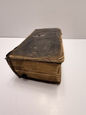 1829 Scottish Holy Bible Edinburgh Hunter Blair Bruce Antique Leather Binding picture