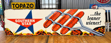 Vintage Southern Star Brand HOT DOGS Grocery Store Advertising Sign 72