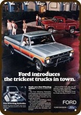 1977 FORD STYLESIDE & SHORTY PICKUP TRUCK VntgLook DECORATIVE REPLICA METAL SIGN picture