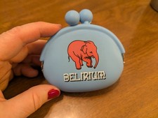 Delirium Tremens Beer Coin Purse Change Pink Elephant Breweriana Blue New Adorbs picture