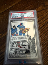 PSA 5 1966 Marvel Super Hero Captain America Card #6 Class Parties Headache picture
