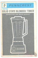 VTG MCM Penncrest 8 Button Blender Timer Instruction Recipe Booklet JC Pennys picture