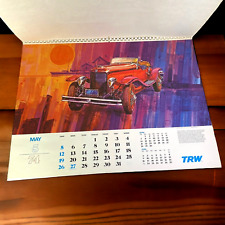 TRW 1974 Large Calendar with D. Brown Art on every page, 23x18, Vintage picture