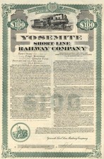 Yosemite Short Line Railway Co. - 1905 dated $100 California Railroad Bond Unc picture