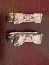 Vintage Seagull Pewter Napkin Rings Set of 2 1989 Bows picture