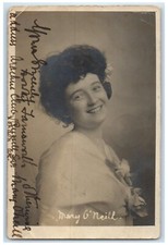 1904 Mary Devenport Oneill Irish Poet Autograph RPPC Photo Antique Postcard picture