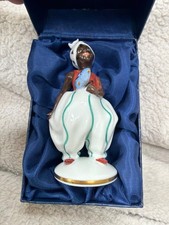 Augarten Moor Boy with Butterfly Ceramic Figurine Handmade picture