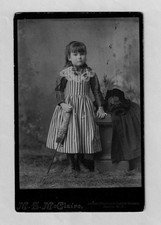 Old 1880s Antique M.S. McClaire Photo Girl Ada Seattle W.T. Washington Territory picture
