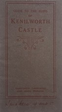 1900s KENILWORTH CASTLE brochure UK ENGLAND Ruins Guide picture