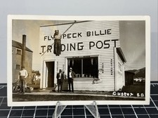 1940s Fly Speck Billie Trading Post Hanging Death Custer SD RPPC Photo Postcard picture