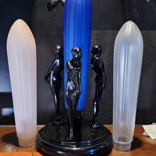 VTG Art Deco Three Graces Nude Nymph Frankart Style Sarsaparilla 3 Color Shades picture