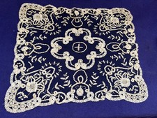ANTIQUE HAND DONE LACE SQUARE MASTERPIECE picture