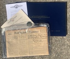 Original WWII San Francisco Examiner March 8 1942 Newspaper COA Folder Gift picture