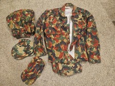 Vintage Complete Swiss Military Combat Camouflage Uniform Alpenflage (TAZ 83) picture