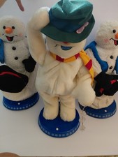Gemmy Lot 3 Snow Miser Snowflake Spinning Snowman Frosty AS-IS Parts Or Repair picture