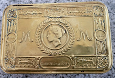 1914 WW1 Princess Mary Christmas Gift Brass Box. Original. Ships Free picture