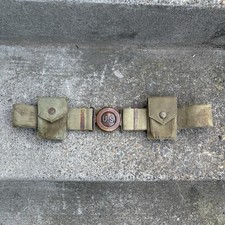 PRE-WWI US Army M1910 Mills Canvas Garrison Belt  w/US Buckle, Interlocking picture