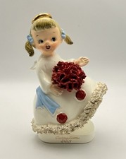 Vintage Consco Marilyn Exclusive Carnation July Girl Angel Figurine  picture