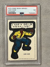 1975 Topps Marvel Luke Cage PSA 7 Rookie RC RARE. Comic Book Heroes Stickers picture