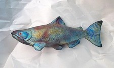Raku pottery Fish Figurine Sculpture decorative display art work H163 picture