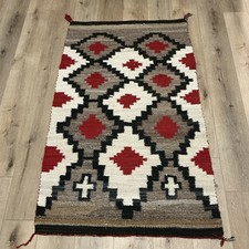 HISTORIC NAVAJO GANADO RUG,BEAUTIFUL VARIEGATED HANDSPUN, MINT CONDITION, C1940 picture