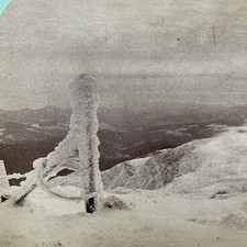 Summit Mt Washington Winter Stereoview Clough & Kimball 1871 New Hampshire picture