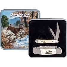 Remington White Tail Deer Pocket Knife Gift Tin Set - NEW - Limited Edition picture
