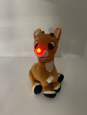 Fully Works Gemmy Rudolph The Red Nosed Reindeer Plush Light Up Nose picture