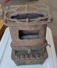 Antique Cast Iron Heater/Lantern/Stove Hibbard, Spencer, & Bartlett READ picture