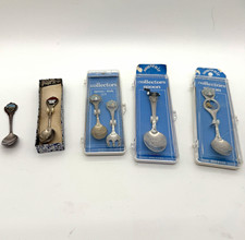 Grandmillennial Decor Vintage Collector Spoons Set | Retro Ephemera Souvenirs picture