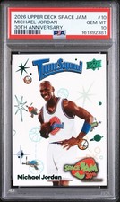2026 UD SPACE JAM 30TH ANNIVERSARY #10 MICHAEL JORDAN PSA 10 picture