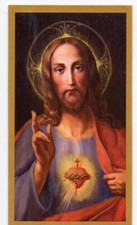 Twelve Promises of Sacred Heart 2 U- Laminated  Holy Cards.  QUANTITY 25 CARDS picture