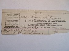 1880's Samuel E. Burtis Hardware & House Furnishings bill Myrtle Brooklyn NY picture