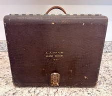 Vintage Bullseye Pistol Range Box - Miami Shores Police Chief S.A. Senneff picture