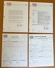 Vintage 1968 Western Airlines Pilot Job Response Letter & Job Application Lot picture