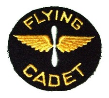 RARE ORIGINAL EMBROIDERED WOOL WW2 AAC AIR CORPS FLYING CADET PATCH (GLOWS) picture