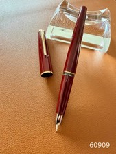 MONTBLANC No.310 Fountain Pen Burgundy Gold Trim EF Nib w/ Original Case Vintage picture