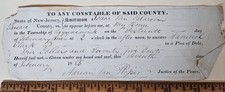1855 NJ Summons Isaac Van Blarcom Underground Railroad Abolitionist Passaic picture