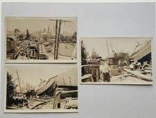 (3pcs) 1911 Bridgeport CT Train Wreck RPPC Real Photo Postcards picture