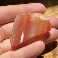 Beautiful Waterline Carnelian Agate Polished Tumbled Stone 45 Grams picture