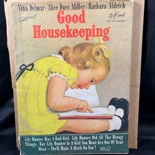Vintage Good Housekeeping Magazine April 1942 Lily Hunter Cover WWII Era Art picture