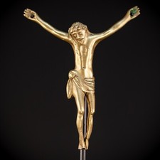 Corpus Christi Bronze 1600s Antique Jesus Sculpture | 17th Christ Statue | 4.1