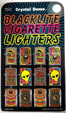 Vintage 1996 - Counter Display of 12 Blacklite Novelty Cigarette Lighters (6106) picture