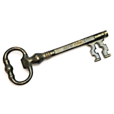 Vintage City of Hornell NY Oversized Brass Key Souvenir Advertising Skeleton Key picture