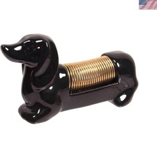 Hand-Painted Porcelain Dachshund Letter Organizer with Gold Slots - 6