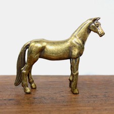 Brass Horse Figurine Statue House Office Table Decoration Toys Animal Figurines* picture