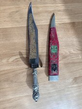RARE 1840s Antique Sheffield Bowie Knife - Palo Alto Mexican-American War Etched picture